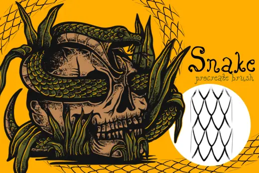 SNAKE procreate brush FREE — Procreate brush