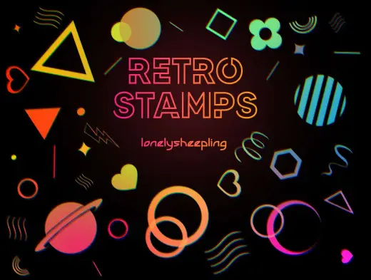 Retro Stamp Brushes — Procreate brush
