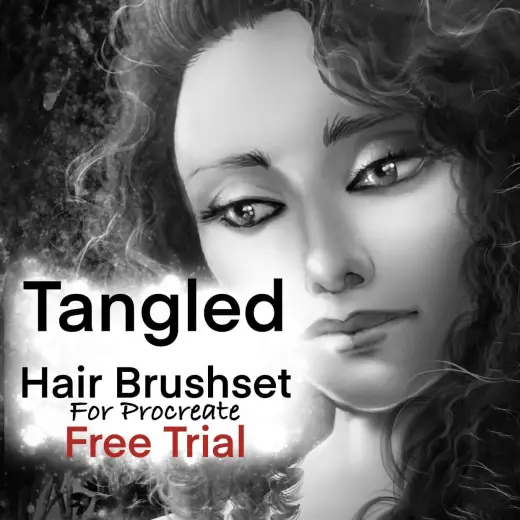 Free hair trial Set — Procreate brush
