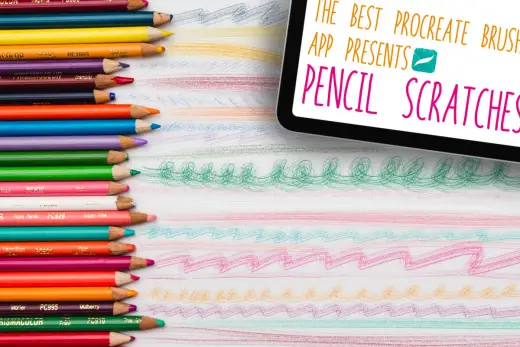 Pencil scratches free brush — Procreate brush