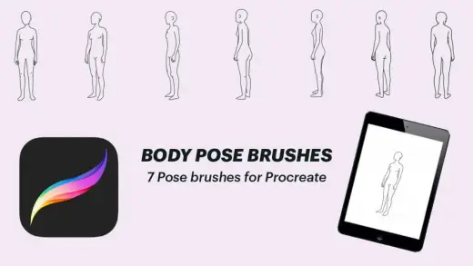 FREE pose brushes for procreate — Procreate brush