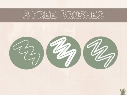 3 Basic Outline Brushes — Procreate brush