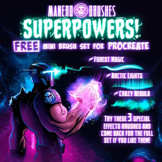 SuperPowers mini brush set — Procreate brush