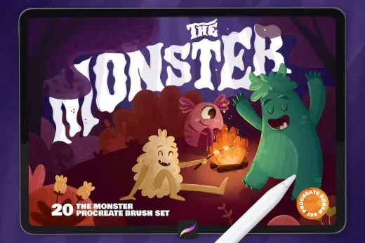 The Monster brush set — Procreate brush