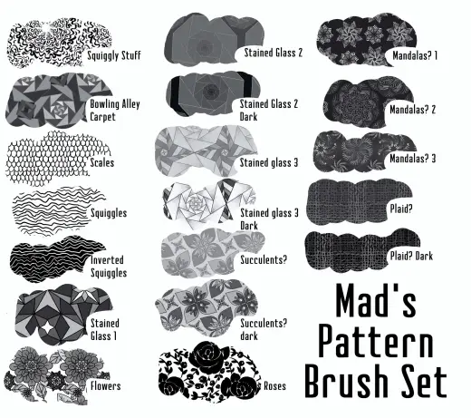 Mad’s Pattern Brush Set — Procreate brush