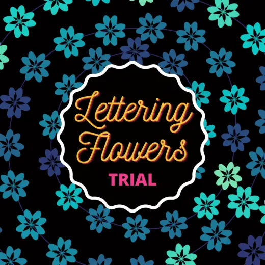 Lettering Flower BrusheSet for Procreate — Procreate brush