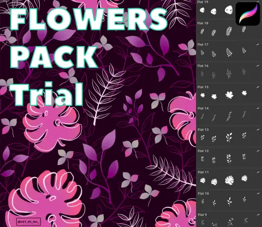 Flowers Brush Pack for Procreate — Procreate brush
