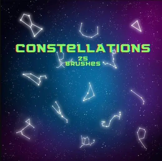 Contellations BRUSHSET for Procreate — Procreate brush