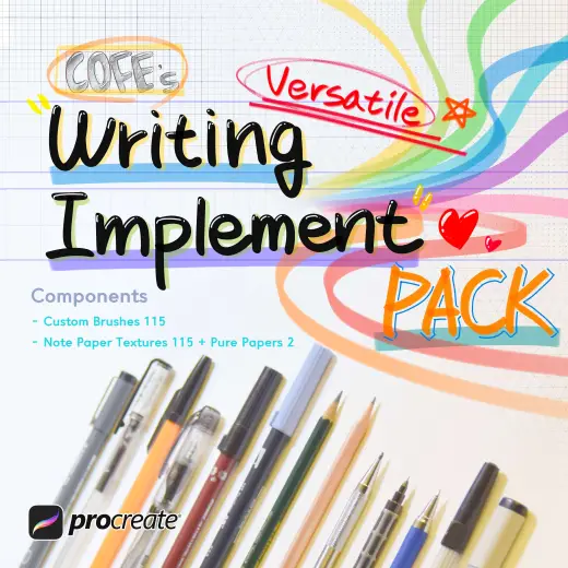 COFE’s Versatile Writing Implement Pack — Procreate brush