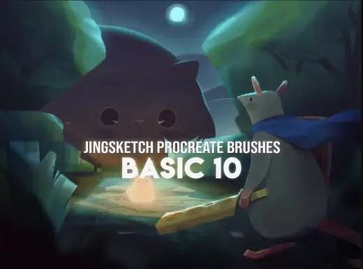 Jingsketch Procreate Brushes: Basic 10 — Procreate brush