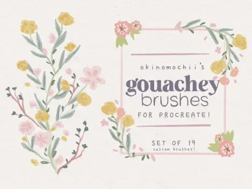 Gouachey Brushes for Procreate — Procreate brush