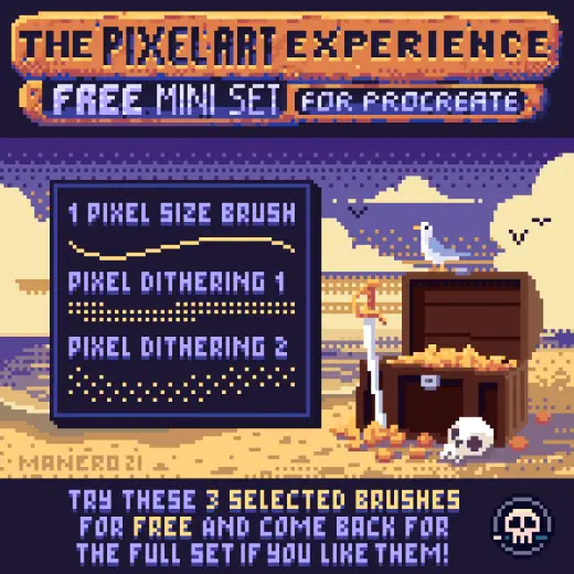 The Pixel Art Experience FREE Mini Brush Set for Procreate — Procreate brush