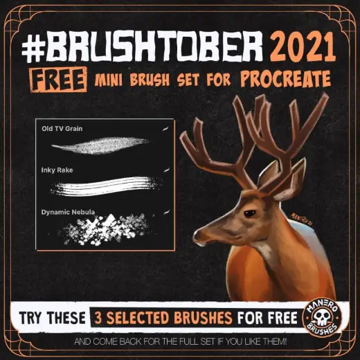 #BRUSHTOBER 2021 FREE Mini Brush Set for Procreate — Procreate brush