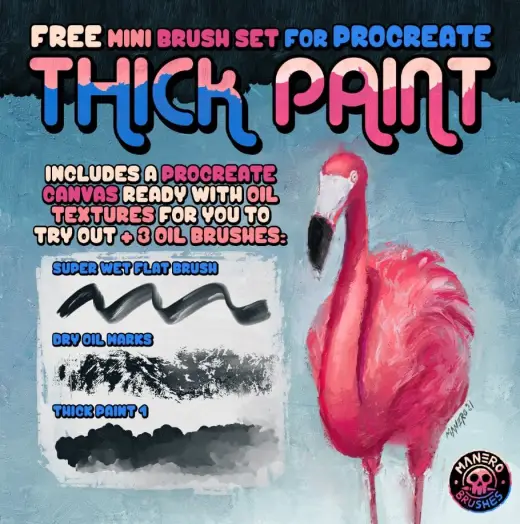 An Oil Painting FREE Mini Brush Set for Procreate — Procreate brush