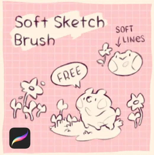 Soft Sketch Brush FREE Procreate brush — Procreate brush