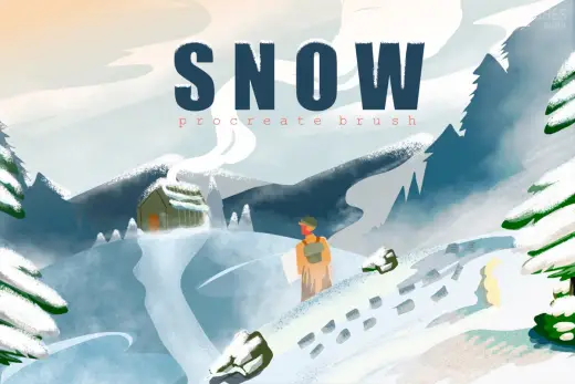 Snow brush for Procreate FREE — Procreate brush