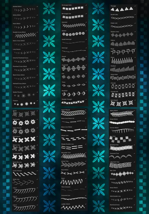 Hyde’s Stitches — Procreate brush