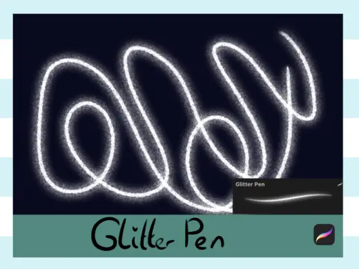 FREE Glitter Pen — Procreate brush
