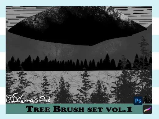 Tree set vol.1 — Procreate brush