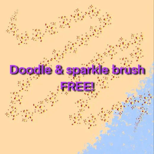 Doodle&sparkle brush FREE — Procreate brush
