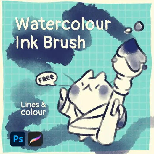 Watercolour Ink brush — Procreate brush