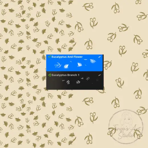 Eucalyptus pattern brushes — Procreate brush