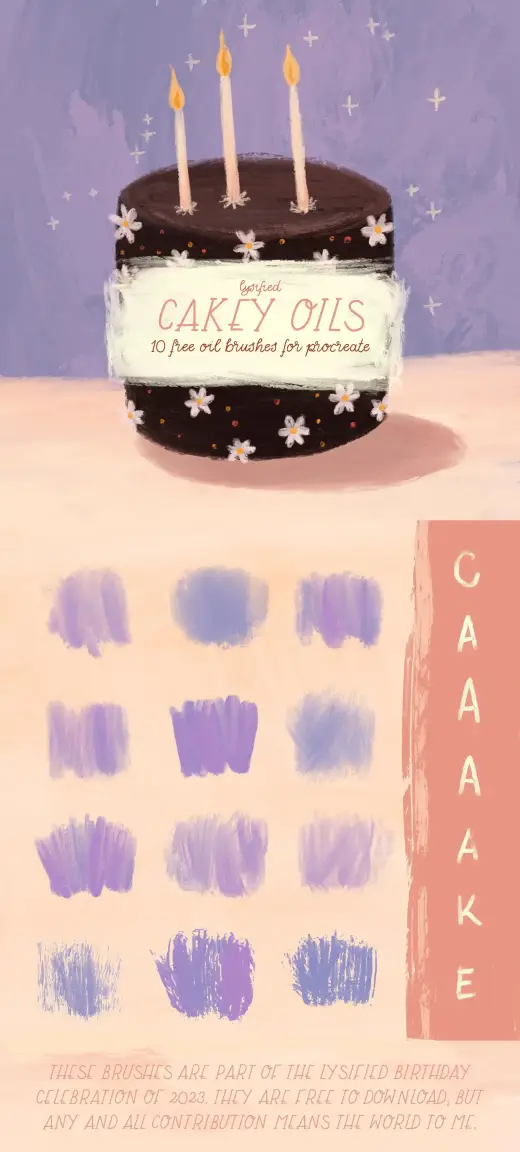 CAKEY oils – free oil painting brushes for Procreate — Procreate brush