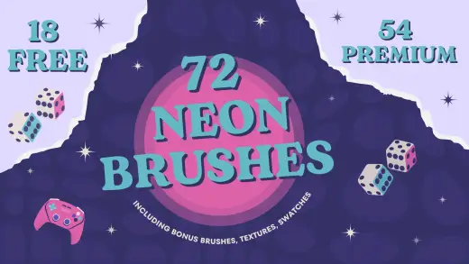 Procreate Neon Brushes — Procreate brush