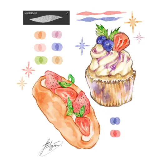 Elym free watercolor procreate brush — Procreate brush