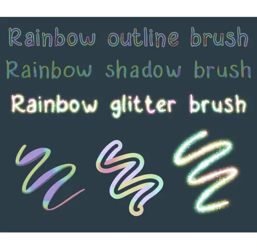 3 free rainbow brushes for Procreate — Procreate brush