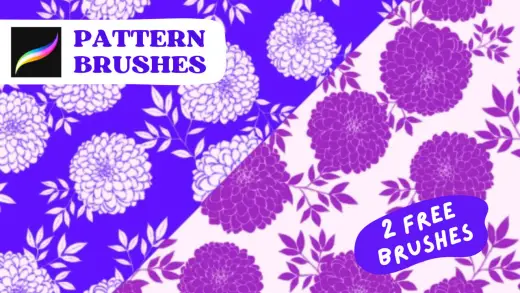 FREE Seamless Pattern Brushes for Procreate – Florals — Procreate brush