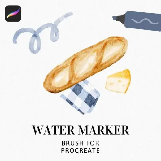 Free Marker Brush for Procreate – Water Marker — Procreate brush