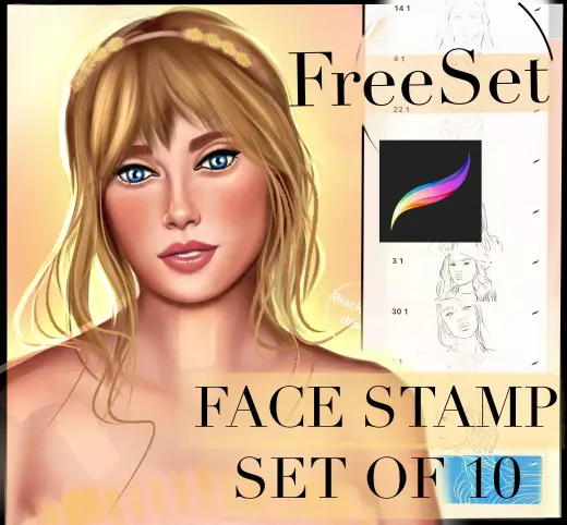 Free face stamp for Procreate — Procreate brush