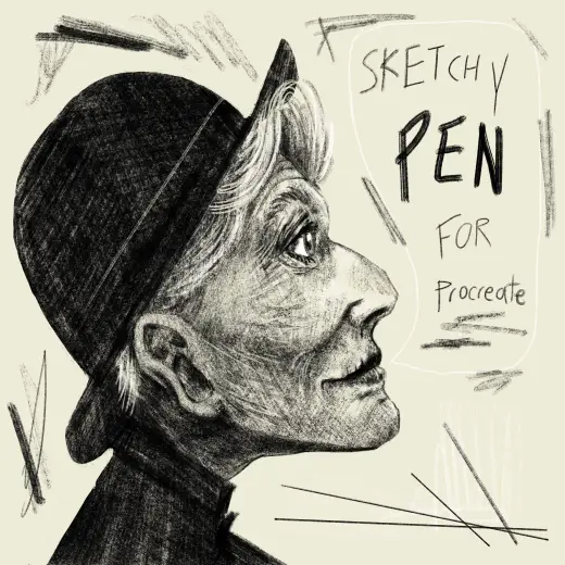 Sketchy pen brush for Procreate — Procreate brush