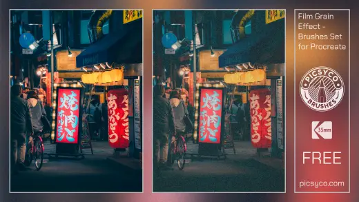 Film Grain Effect – FREE Brushes Set for Procreate — Procreate brush