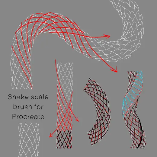 Snake scale brush for Procreate — Procreate brush