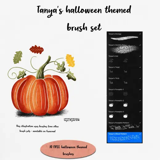 Tanya’s FREE Halloween brushes – Procreate — Procreate brush