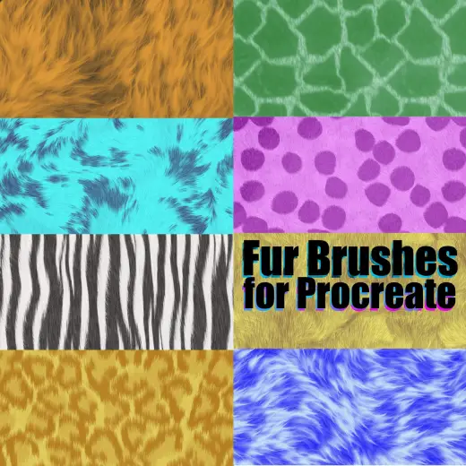 FUR Procreate Brush Set – Realistic Animal Fur Hair & Patterns — Procreate brush