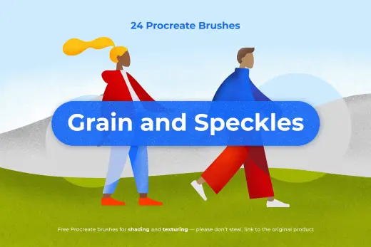 24 Grain and Speckle brushes for Procreate — Procreate brush