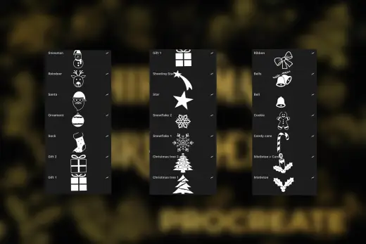 Christmas Brushes – Procreate — Procreate brush