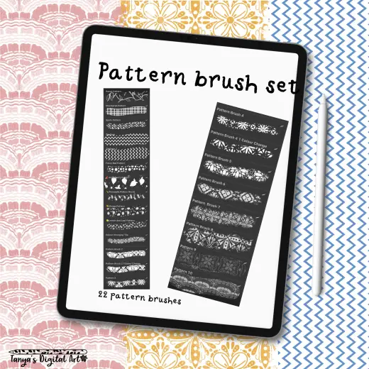 Tanya’s Pattern brushes – Free sample — Procreate brush