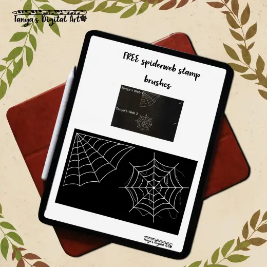 Spiderweb stamp brushes for Procreate – FREE — Procreate brush