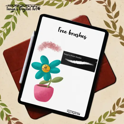 Flower petal shader brush for Procreate – FREE — Procreate brush