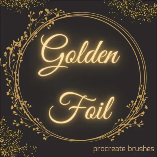 Golden Foil Brushes — Procreate brush