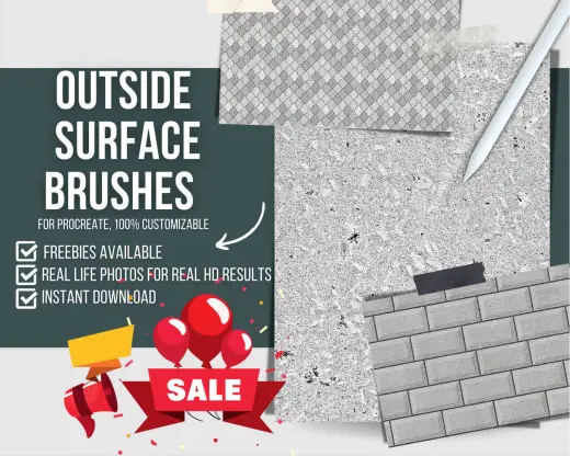 Terrazzo & Exterior Procreate Brushes Set — Procreate brush