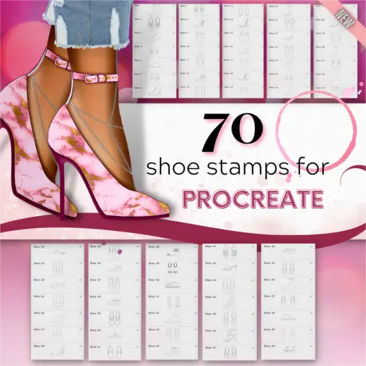 Female Shoe Stamps for Procreate — Procreate brush