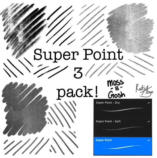 Super Point 3 Brush Pack – 3 Brushes for Procreate — Procreate brush