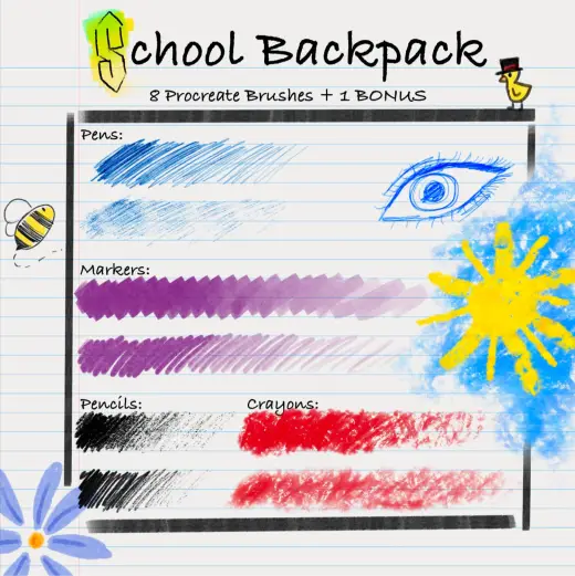 School Backpack — Procreate brush