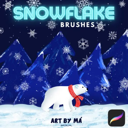 Snowflakes Brushes for Procreate — Procreate brush