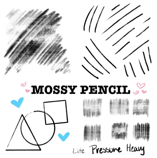 Mossy Pencil – Brush for Procreate — Procreate brush